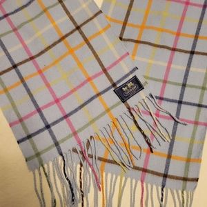 Coach Multi-Color Plaid Wool/Cashmere Scarf - 78 in x 12.5 in